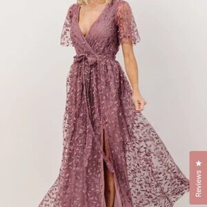 Baltic Born Marseille Embossed Maxi Dress Lavender XXXL